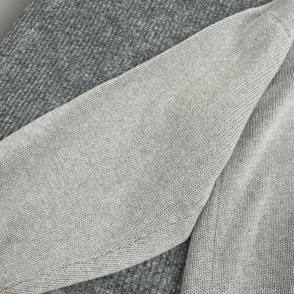 Vintage Eddie Bauer Sweater Mens L Grey Cotton Ribbed Crewneck Gorpcore Outdoor - Picture 3 of 10